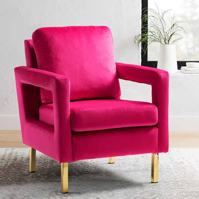 Pink discount velvet seat